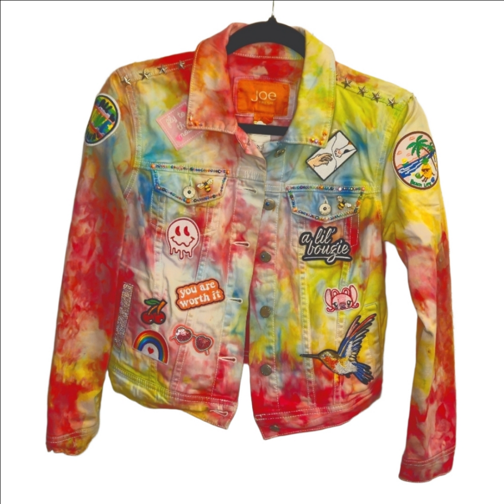 Proudly Patched: A Rainbow Tie Dye Jean Jacket for the LGBQT Community